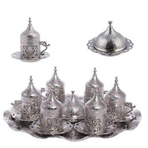 NEW Alisveristime 27 Pc Ottoman Turkish Greek Arabic Coffee Espresso Serving Set